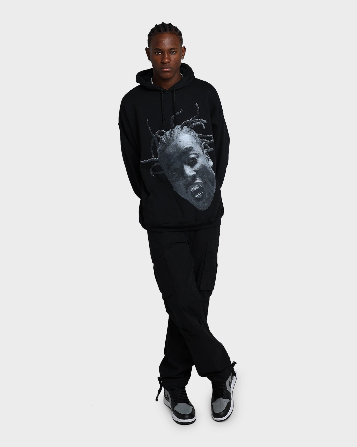 Hint Goat Crew X Ol' Dirty Bastard Big Face Hoodie Black