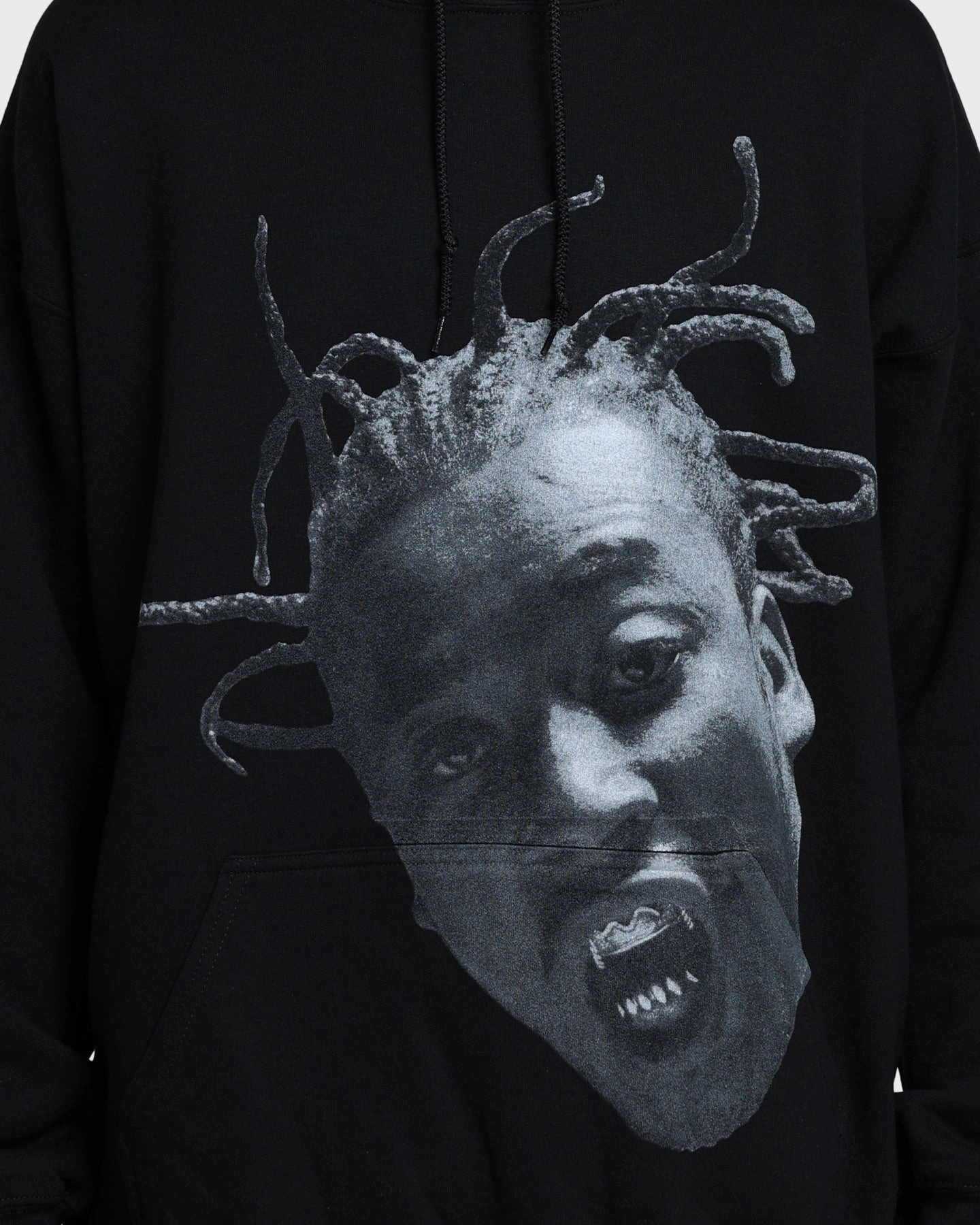 Goat Crew X Ol' Dirty Bastard Big Face Hoodie Black Meditation PreShrunk Cotton Blend