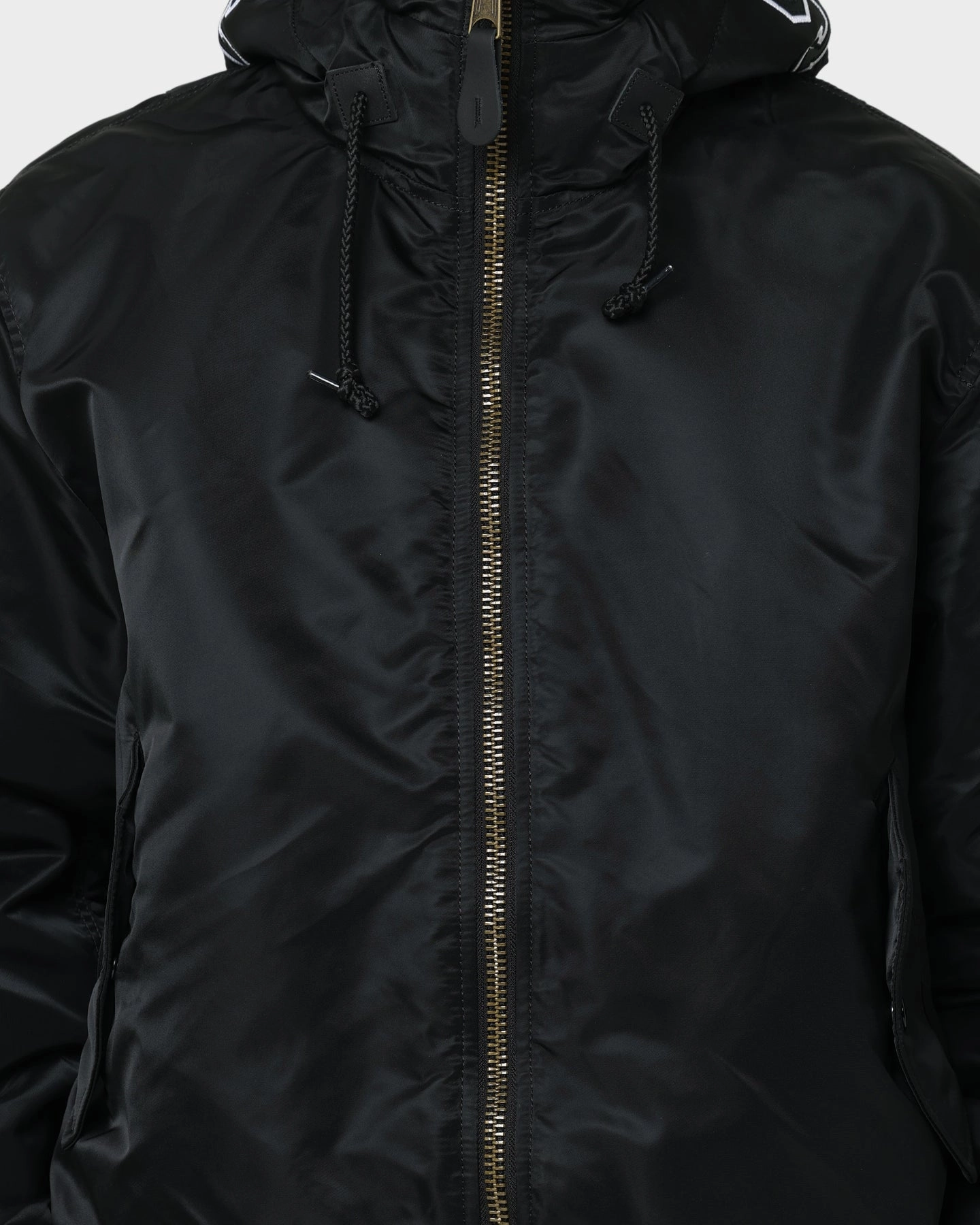 Dirt Repellent Surface Supreme Hooded MA-1 Jacket Black