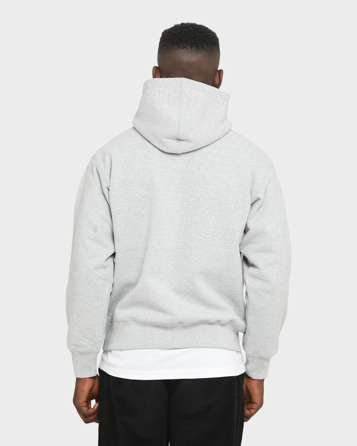 Supreme Shop Hooded Sweatshirt Heather Grey Advertise Corduroy