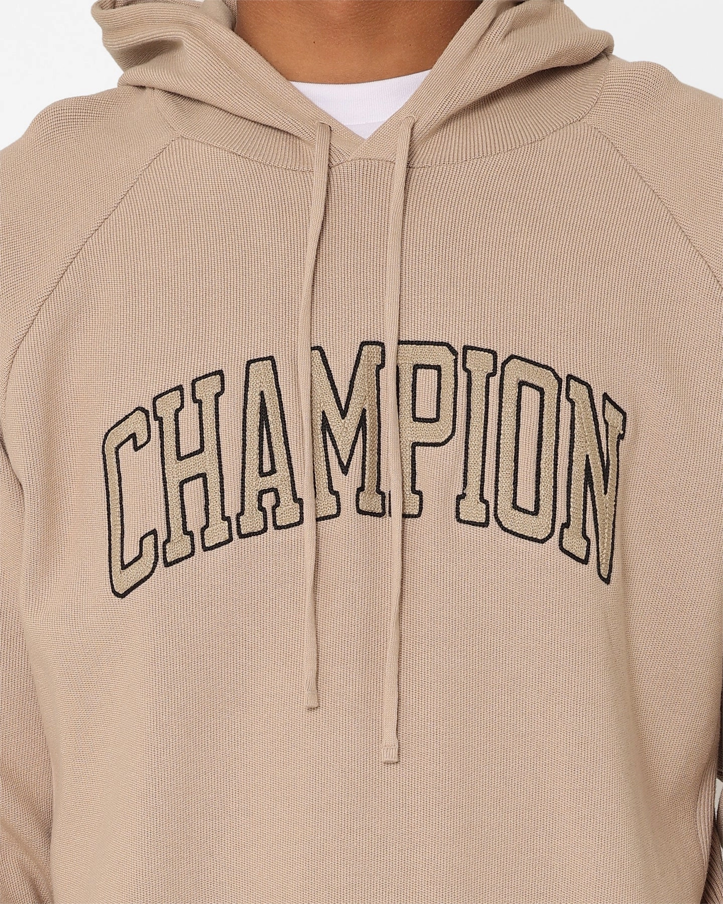 Champion LFS Knitted Hoodie Cafe Latte Fashionable Style