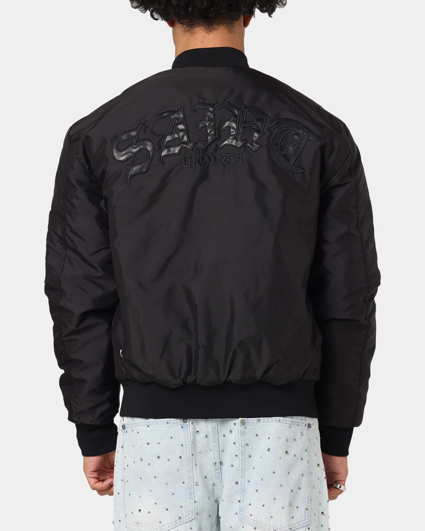 Saint Morta Gothic Noir Bomber Jacket Black Father's Day