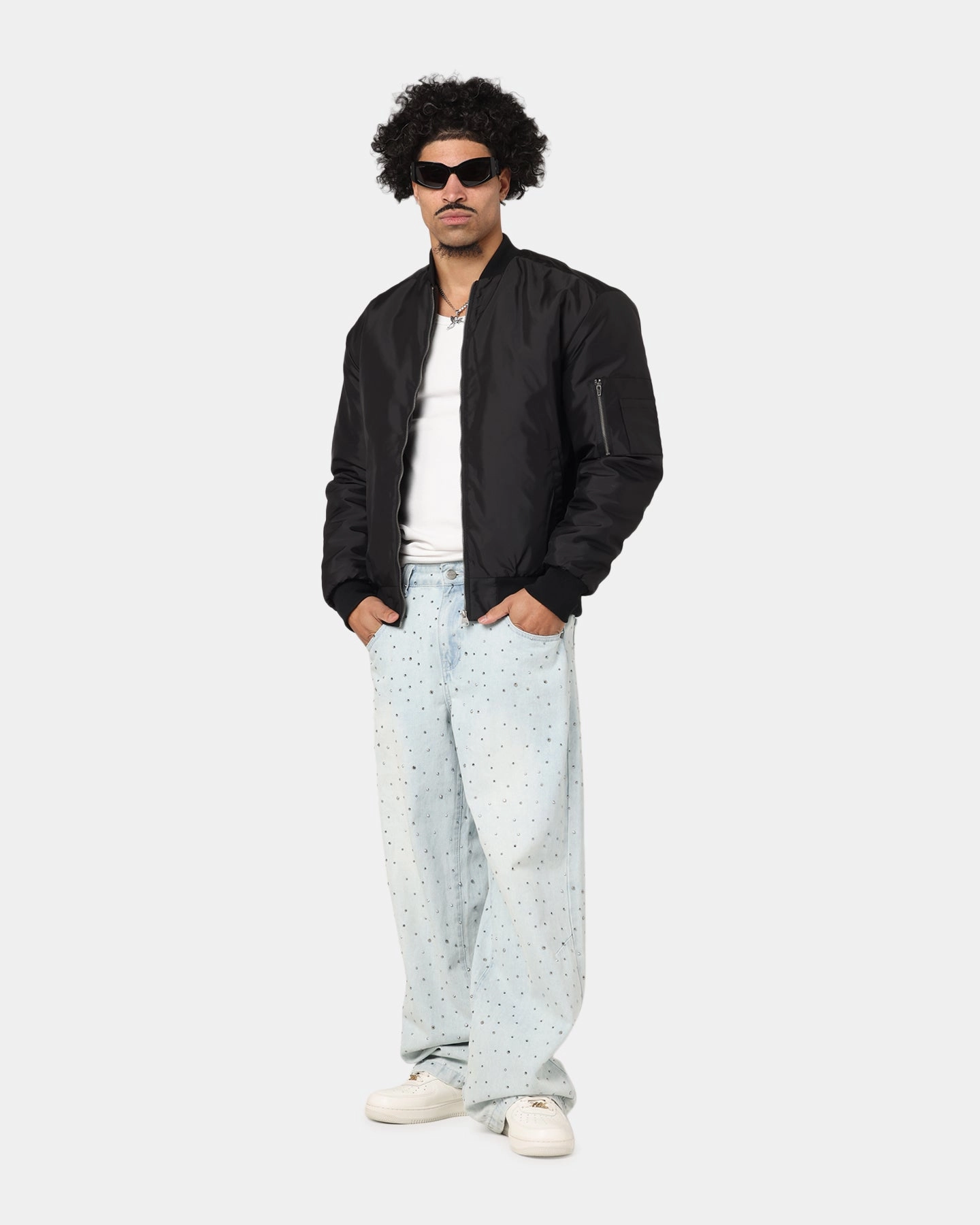 Saint Morta Gothic Noir Bomber Jacket Black Modern