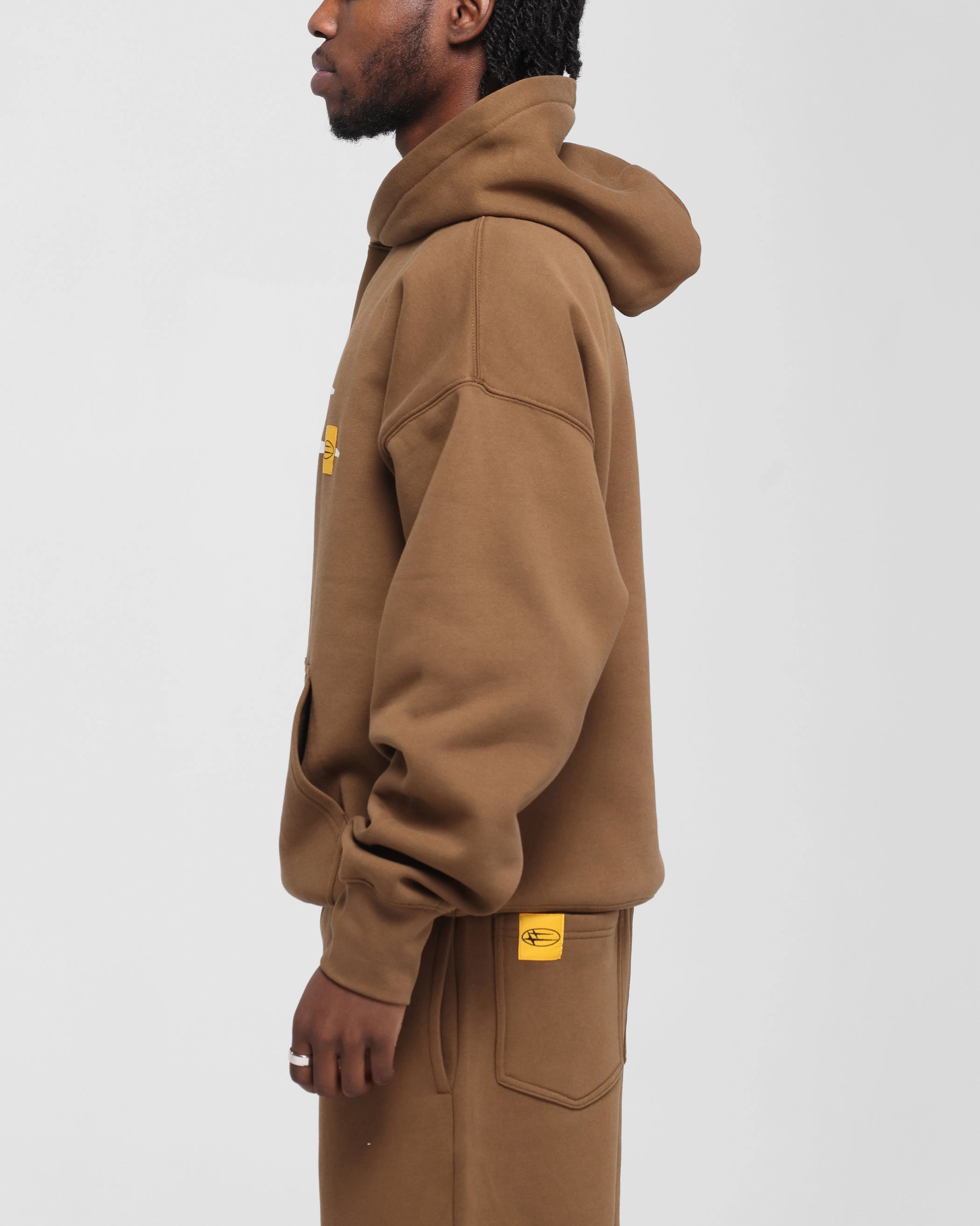 Treasure Loiter Hybrid Premium Hoodie Brown