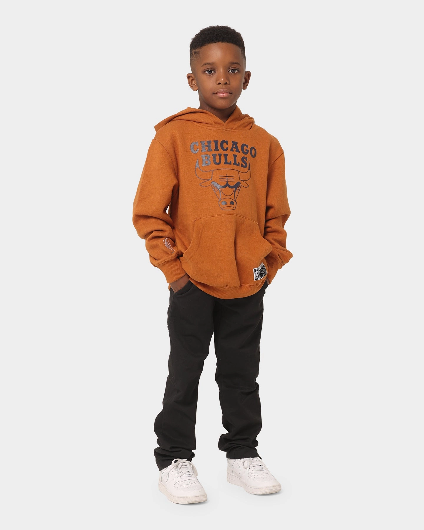 Respect Present NBA Kids' Chicago Bulls Willis Fleece Hoodie Tan
