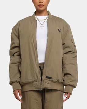 sports event Sleeveless The Anti Order Anti Essential Oversized Bomber Jacket Dark Taupe