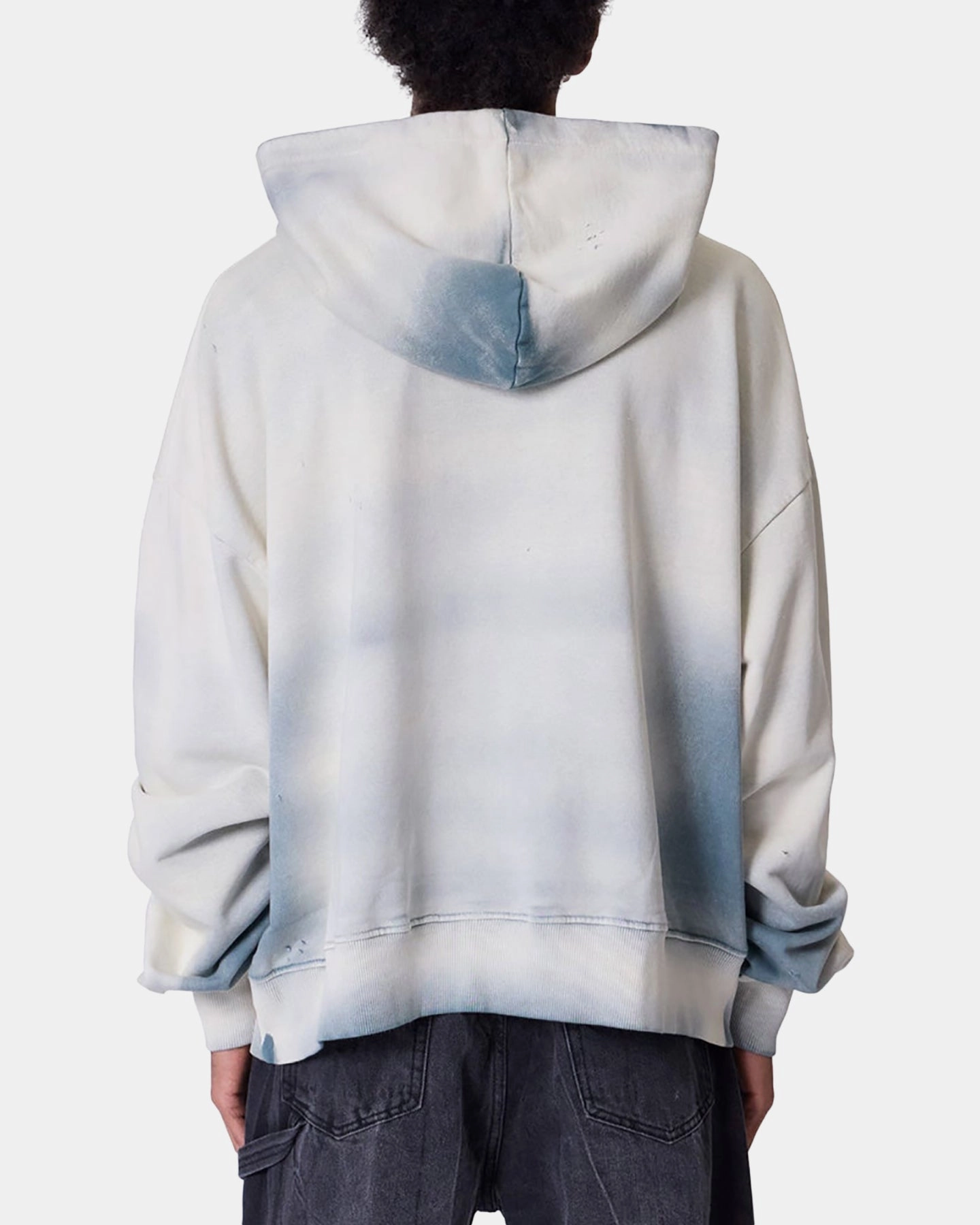 MNML Sprayed Hoodie Blue Padded collar
