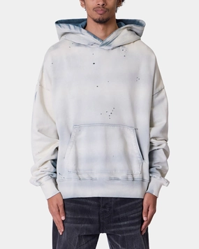 MNML Sprayed Hoodie Blue DualVentilation Zippers Consciousness