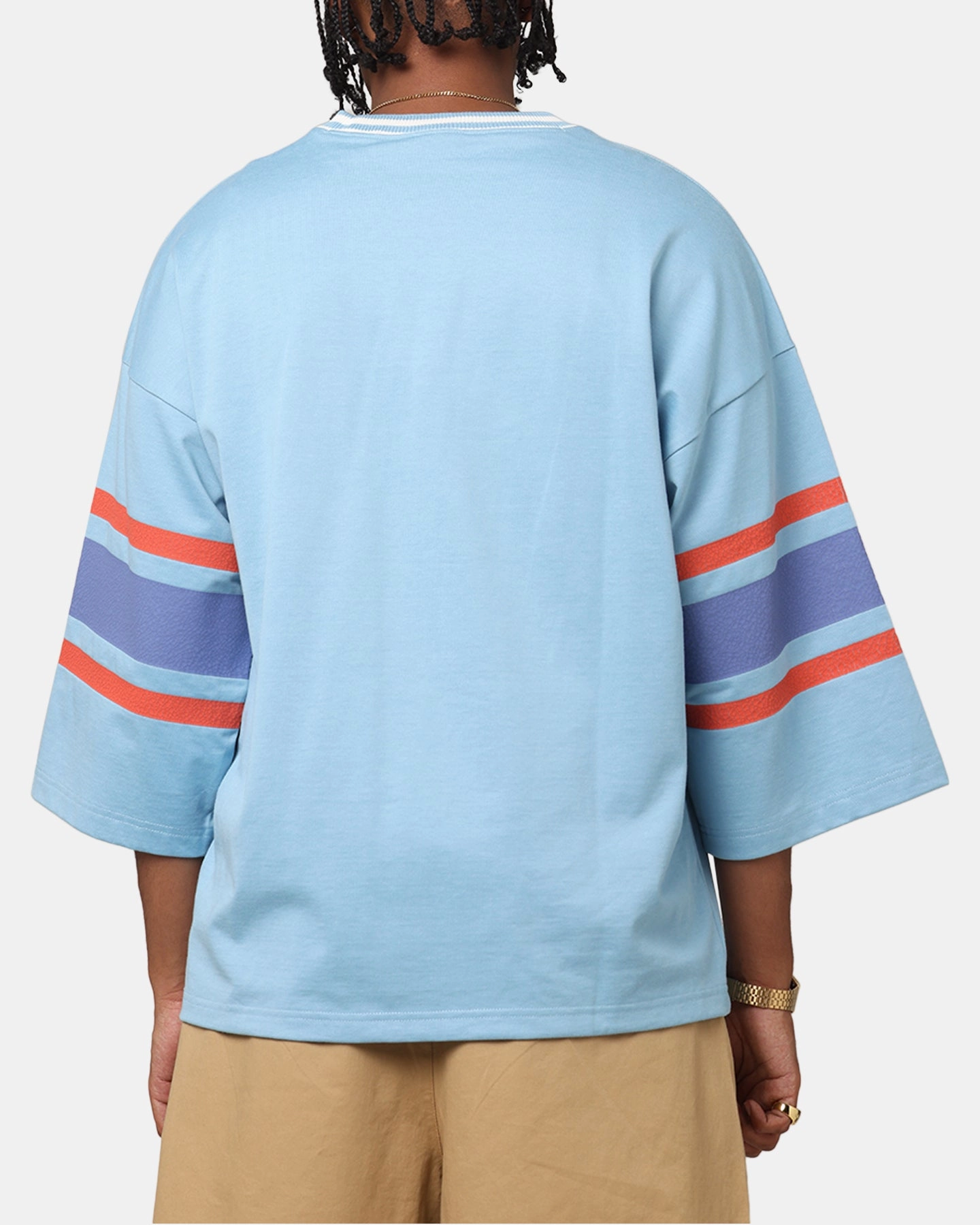 Champion 60's Football T-Shirt Pale Blue Relaxed Comfort Look Flatlock stitching