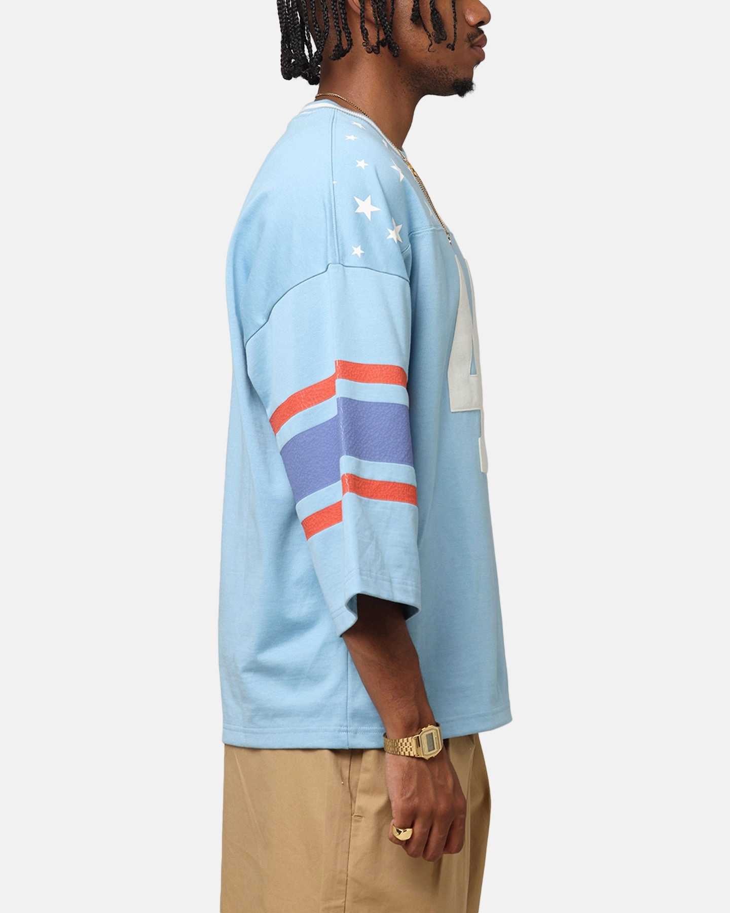 High-End Quality Champion 60's Football T-Shirt Pale Blue