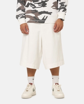 TaglessLabeling XXIII Wide Leg Denim Shorts Off White