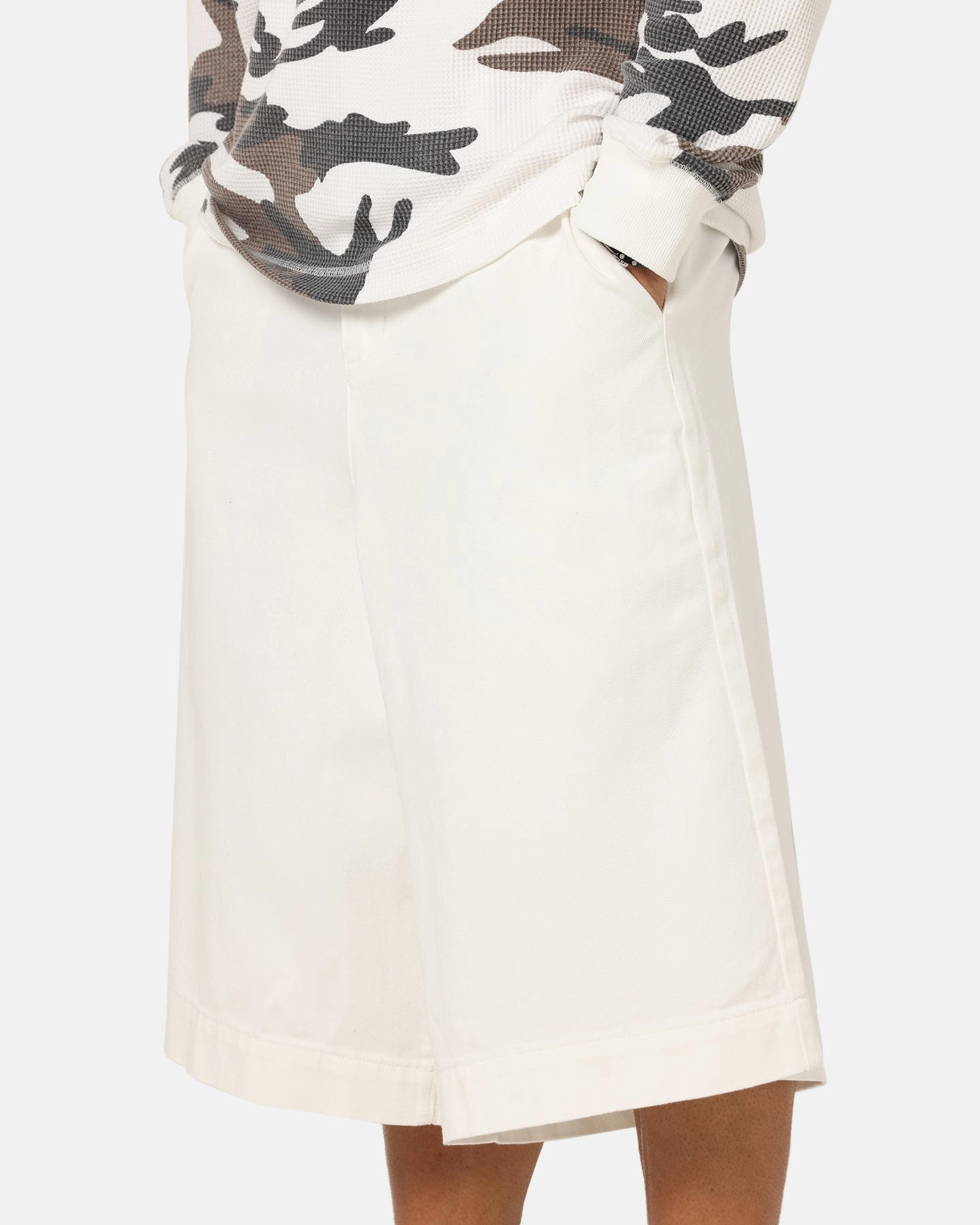 Beach Ready Shorts XXIII Wide Leg Denim Shorts Off White