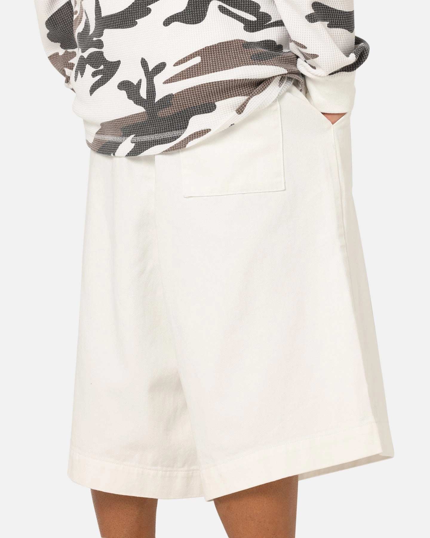 XXIII Wide Leg Denim Shorts Off White Wide Leg Silhouette