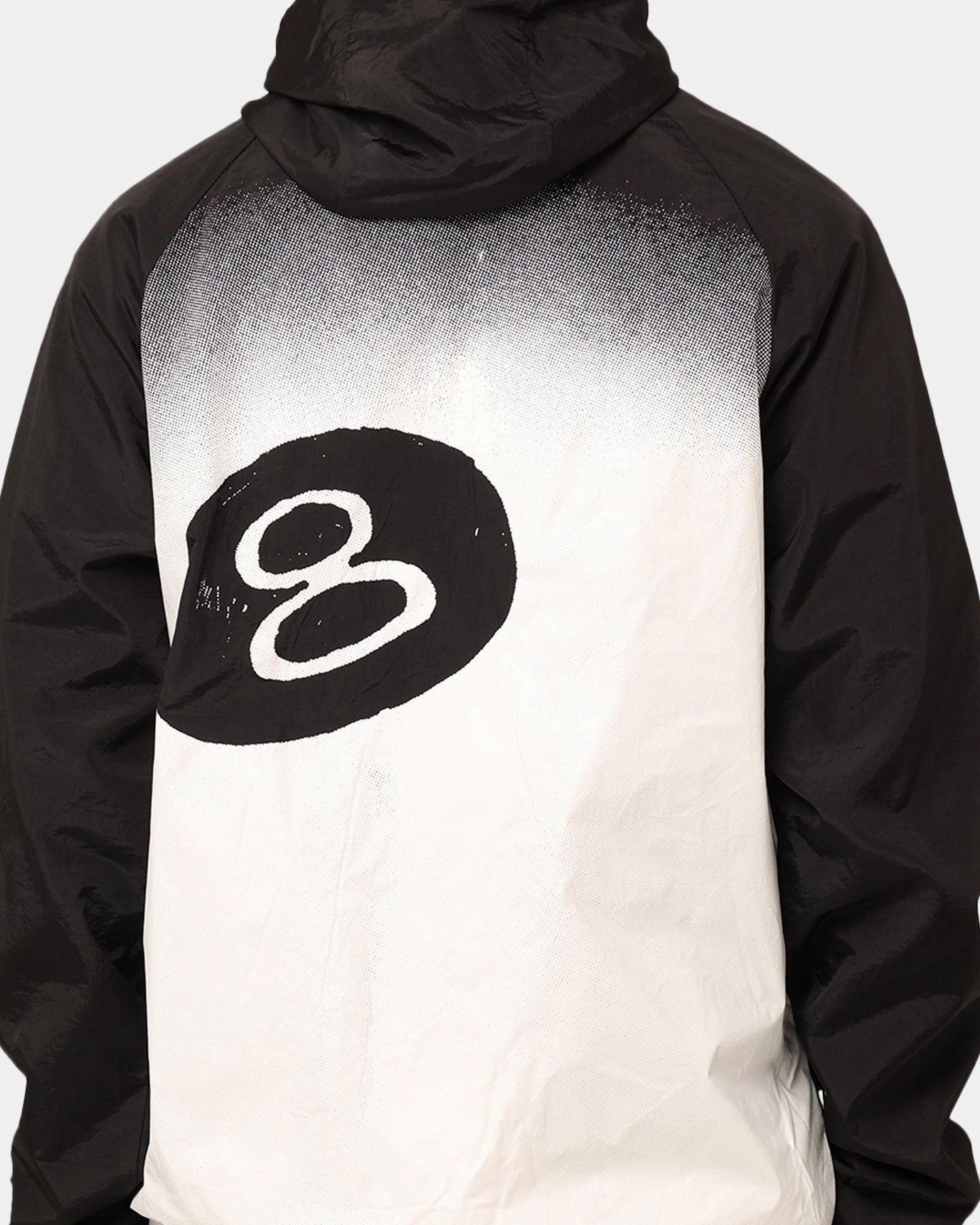 Comfort Focused Design Stussy 8 Ball Fade Spray Jacket Black