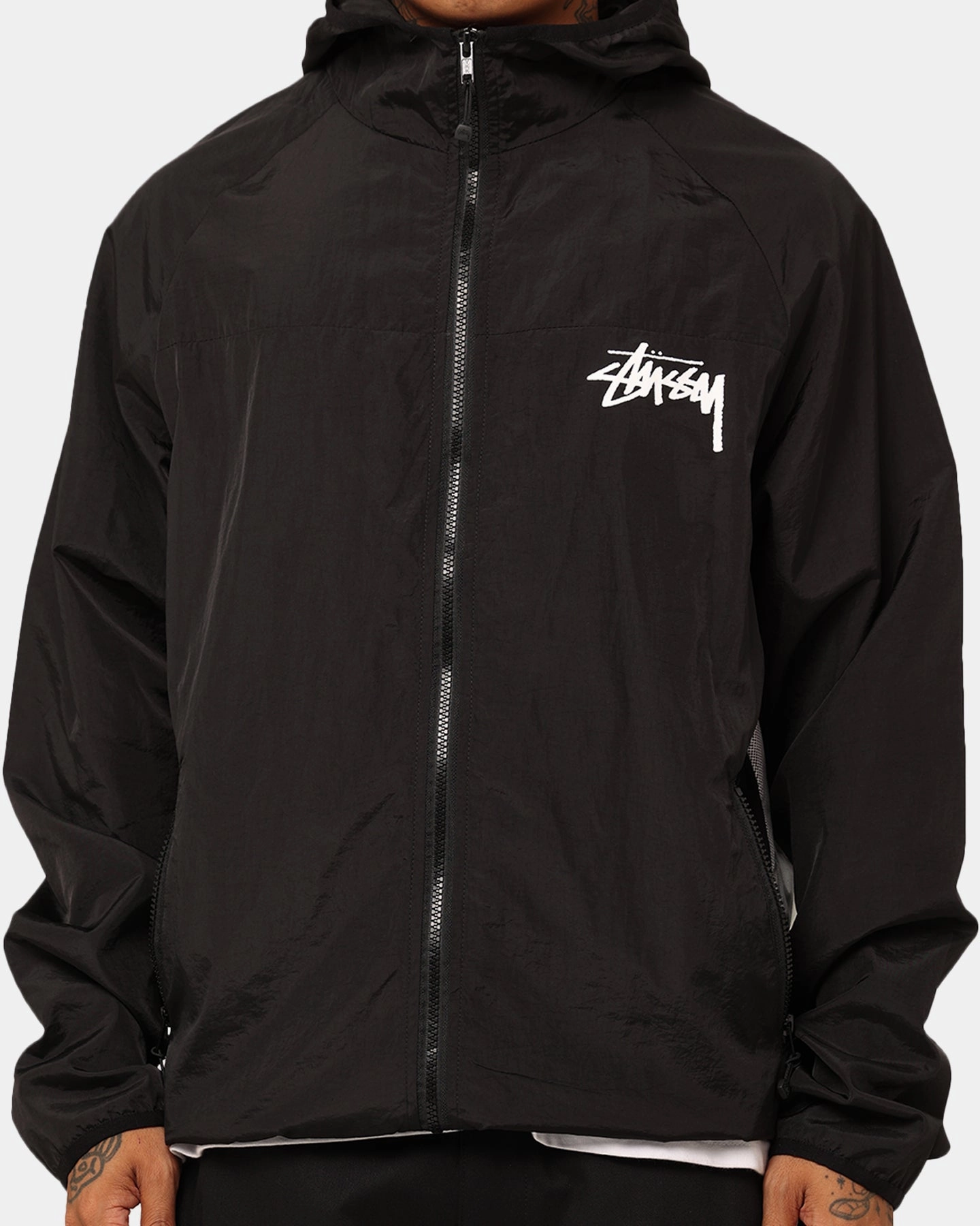 suitable for outdoor adventures Stussy 8 Ball Fade Spray Jacket Black