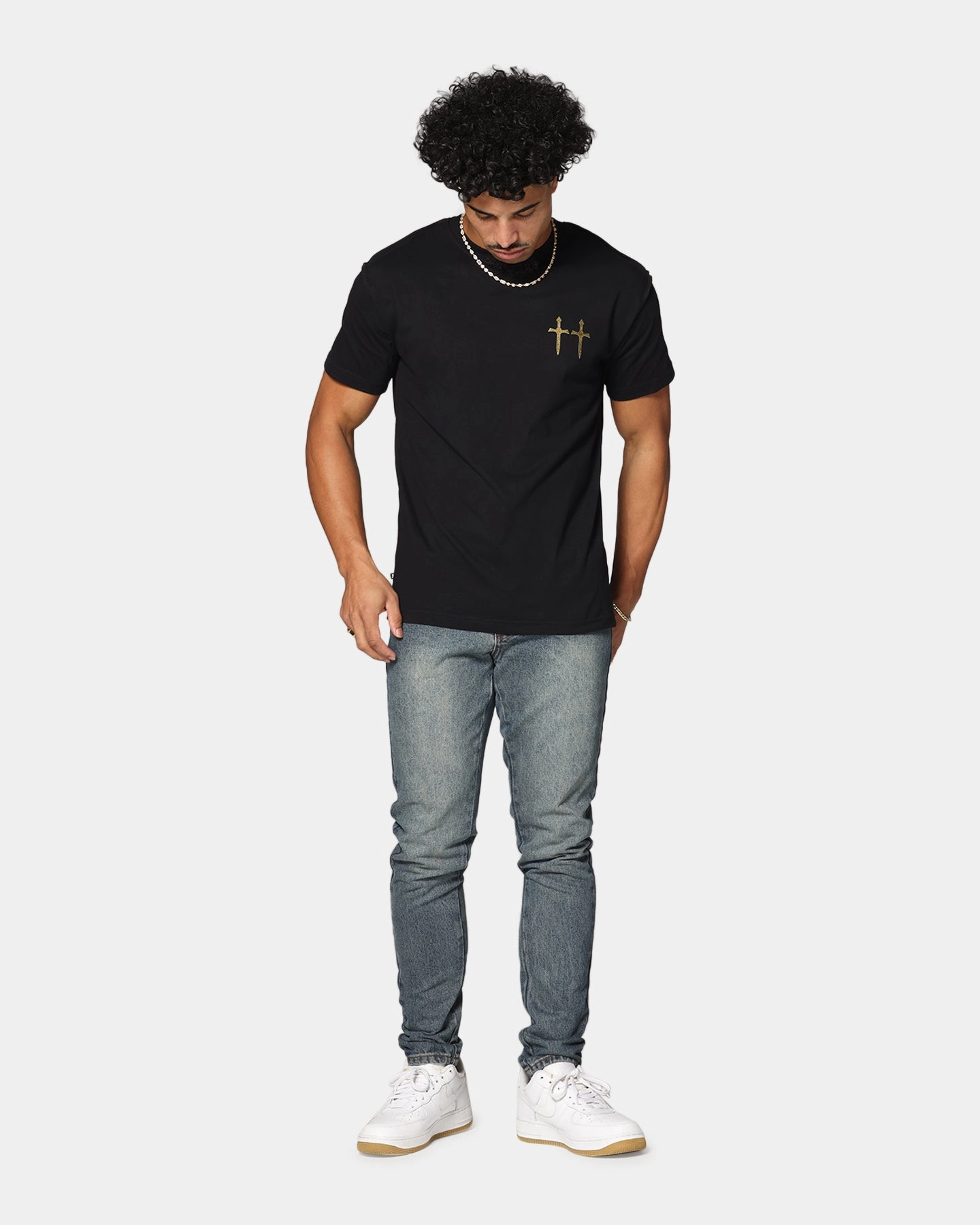 Chic And Comfortable Reversible Design Concept Saint Morta Mortal Lafayette T-Shirt Black/Gold