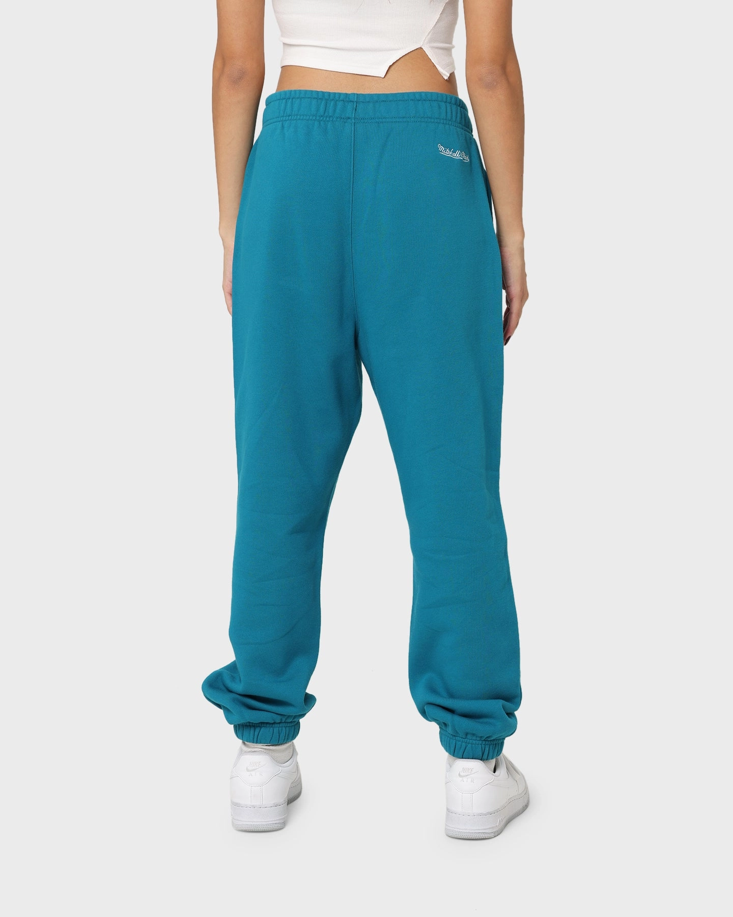 Mitchell & Ness Women's Miami Dolphins Arched Logo Sweat Pants Faded Teal Makeup suitable for community activities