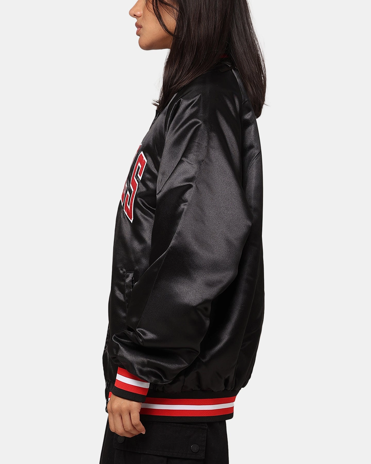 Compression Storage Sack farmers Mitchell & Ness Chicago Bulls Lightweight Satin Jacket Black