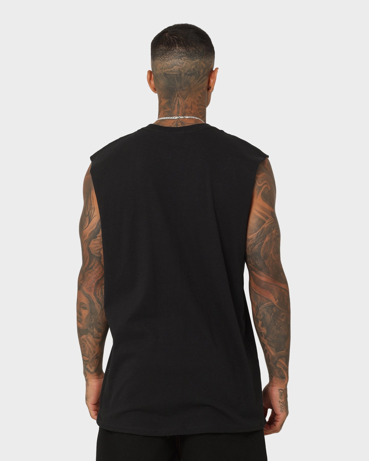 Goat Crew Harajuku Muscle T-Shirt Black Water Based Ink Print