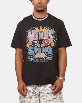 AllWeatherComfort Mitchell & Ness New Orleans 1970 Super Bowl IV Match Up T-Shirt Faded Black