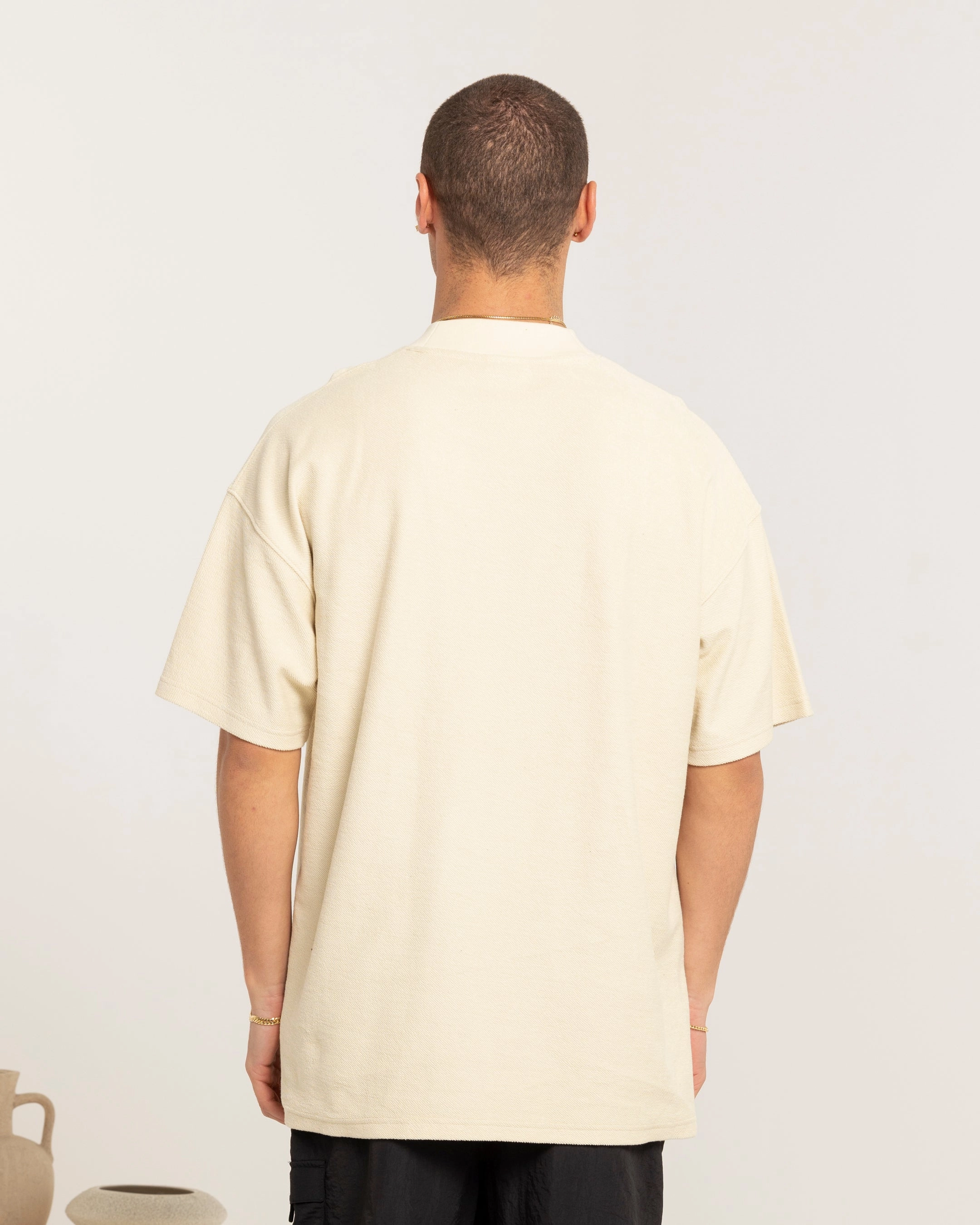 Carre Terry Oversized T-Shirt Light Stone Breathable touch Breathable mesh