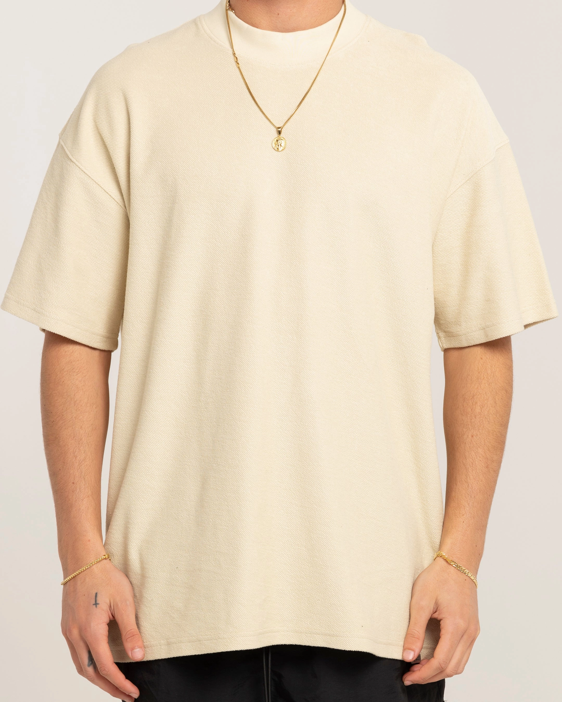 Carre Terry Oversized T-Shirt Light Stone Everyday Style Trend