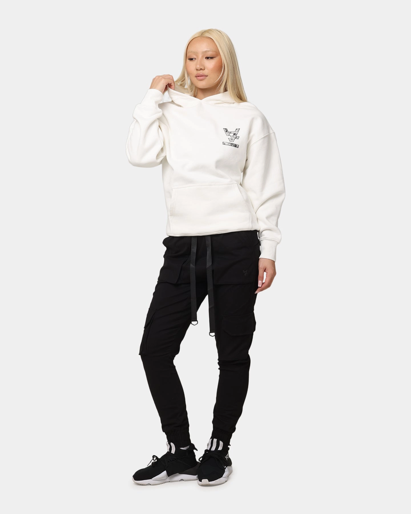 Suspenders The Anti Order Hyphen Premium Hoodie White