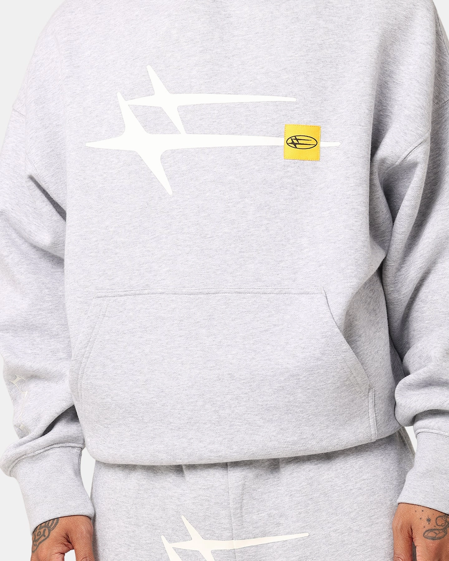 Loiter Hybrid Premium Hoodie Grey Marle technicians