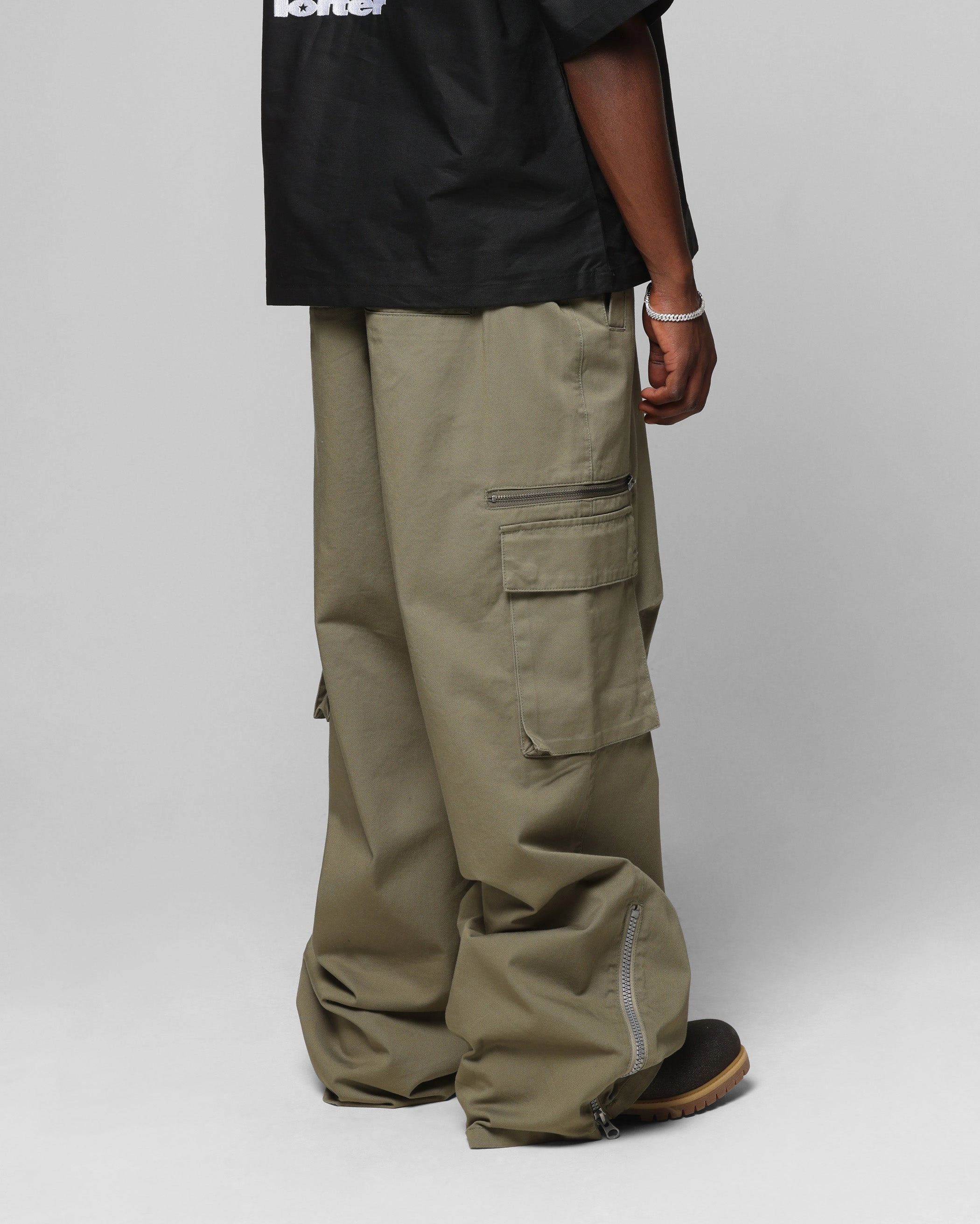 Fashionable Comfort Loiter Shadow Cargo Pants Khaki