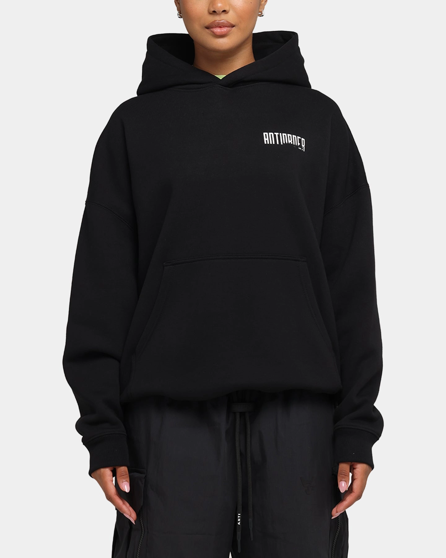Threat NonBulky Midweight Build The Anti Order Ryuken Boxy Hoodie Black