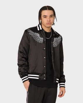 En Noir Inc Midnight Satin Jacket Black High-quality FlexibleMovement