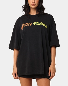 Wrinkle-Free Willie Nelson Willie Nelson T-Shirt Washed Black