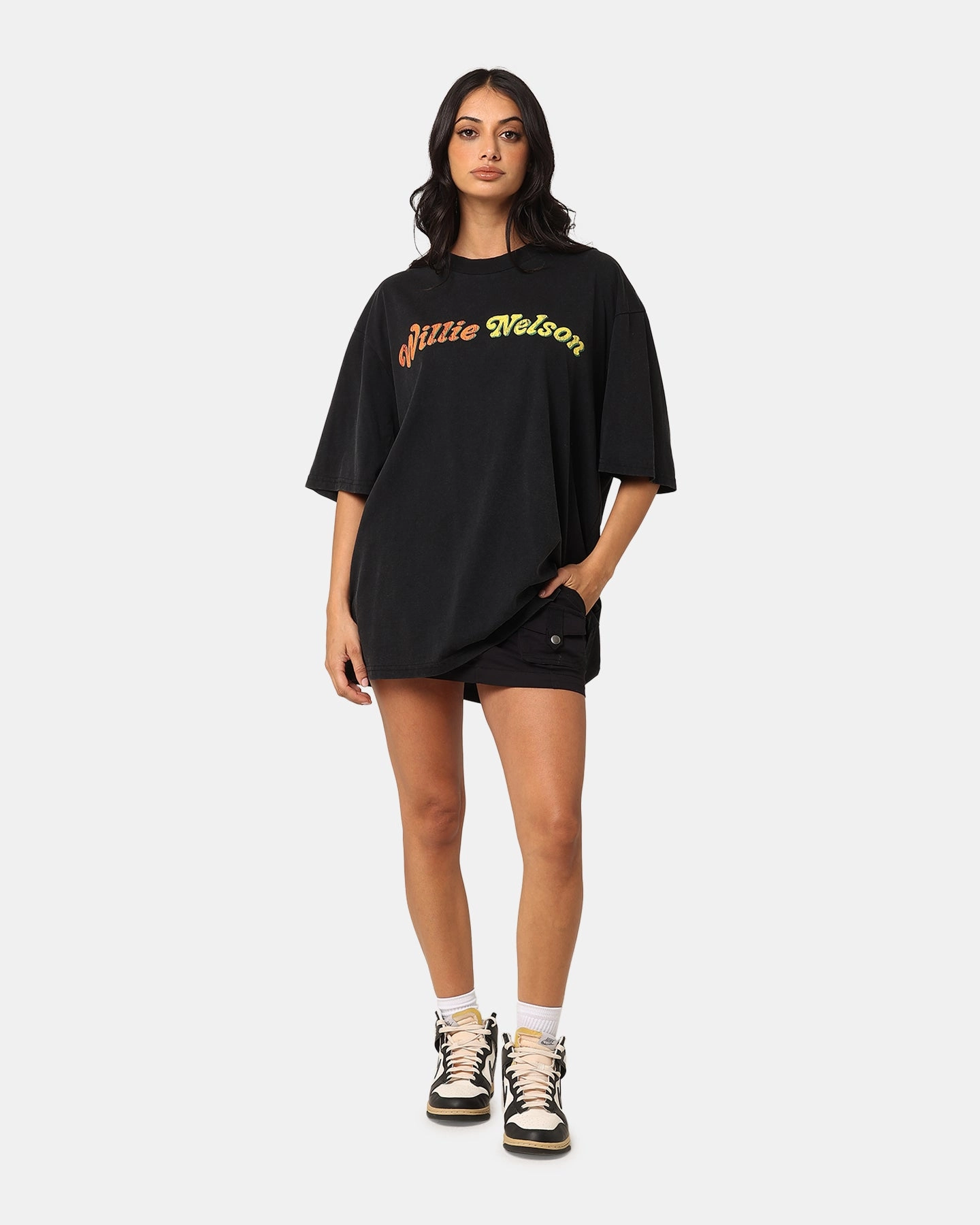 Flexible Fit Willie Nelson Willie Nelson T-Shirt Washed Black