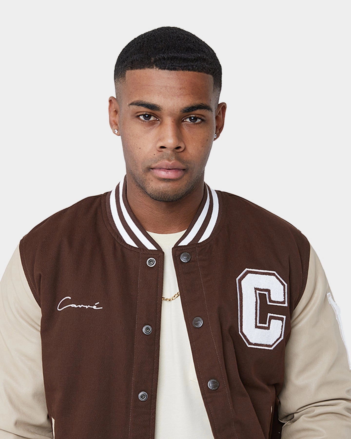 Outdoor Use Stage Carr?? MVP Varsity Jacket Brown/Cream