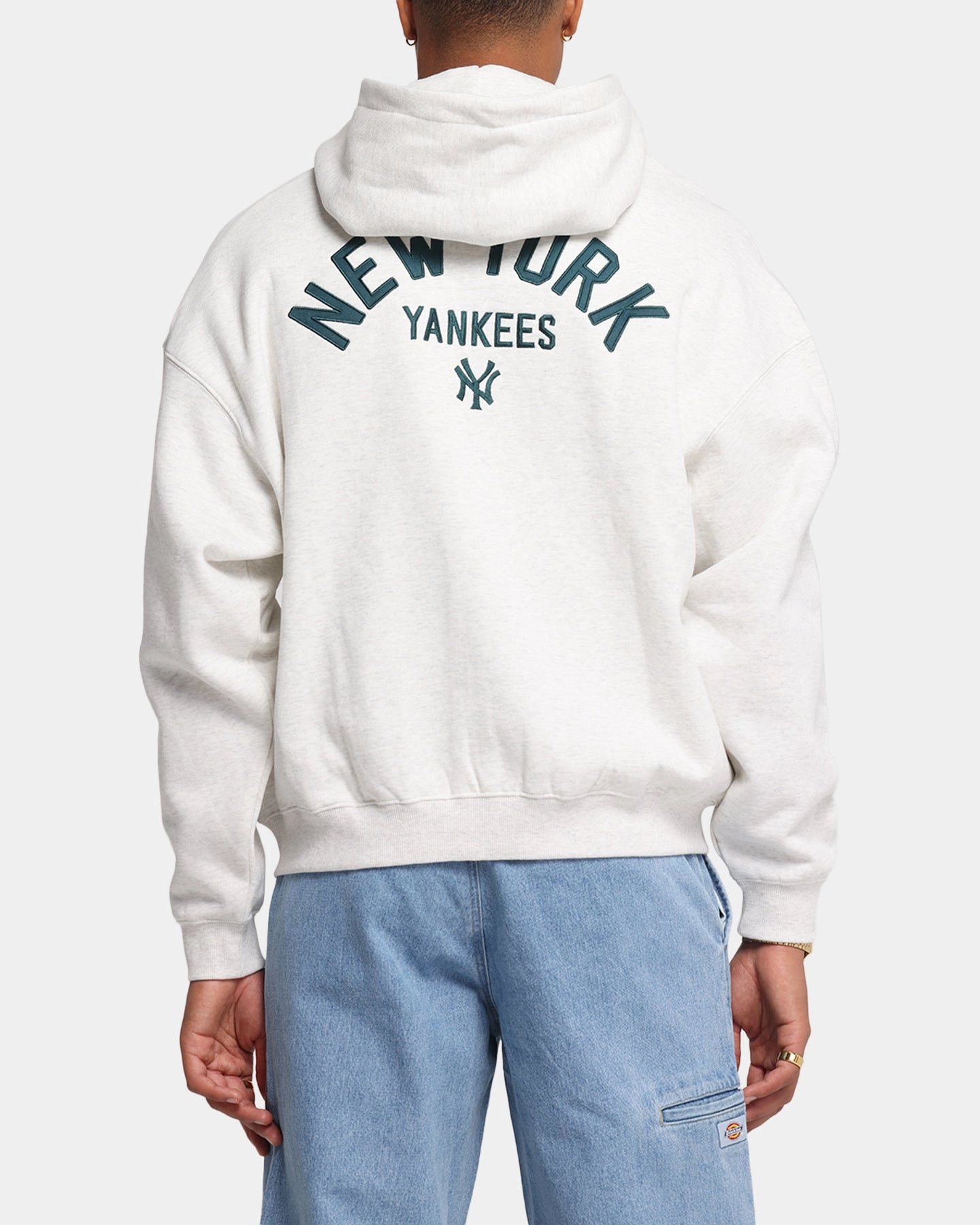 Majestic Athletic New York Yankees Arch FZ Boxy Hoodie White Marle Culture Sport Inspired