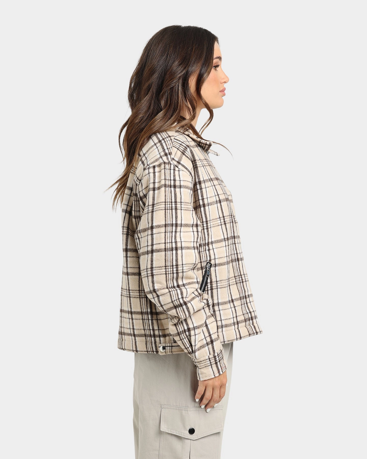 XXIII Oaxaca Cropped Tartan Jacket Brown Urban Motion