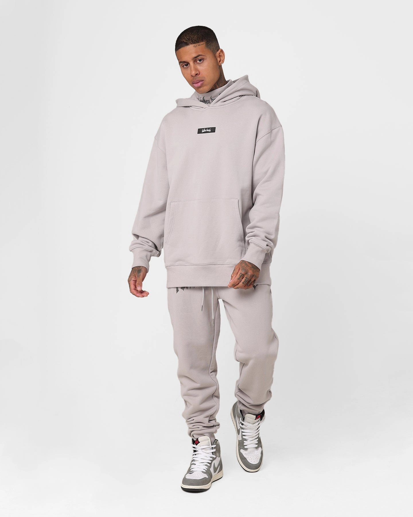 Spectacles Admire Fallen Breed Signature Logo Hoodie Light Grey