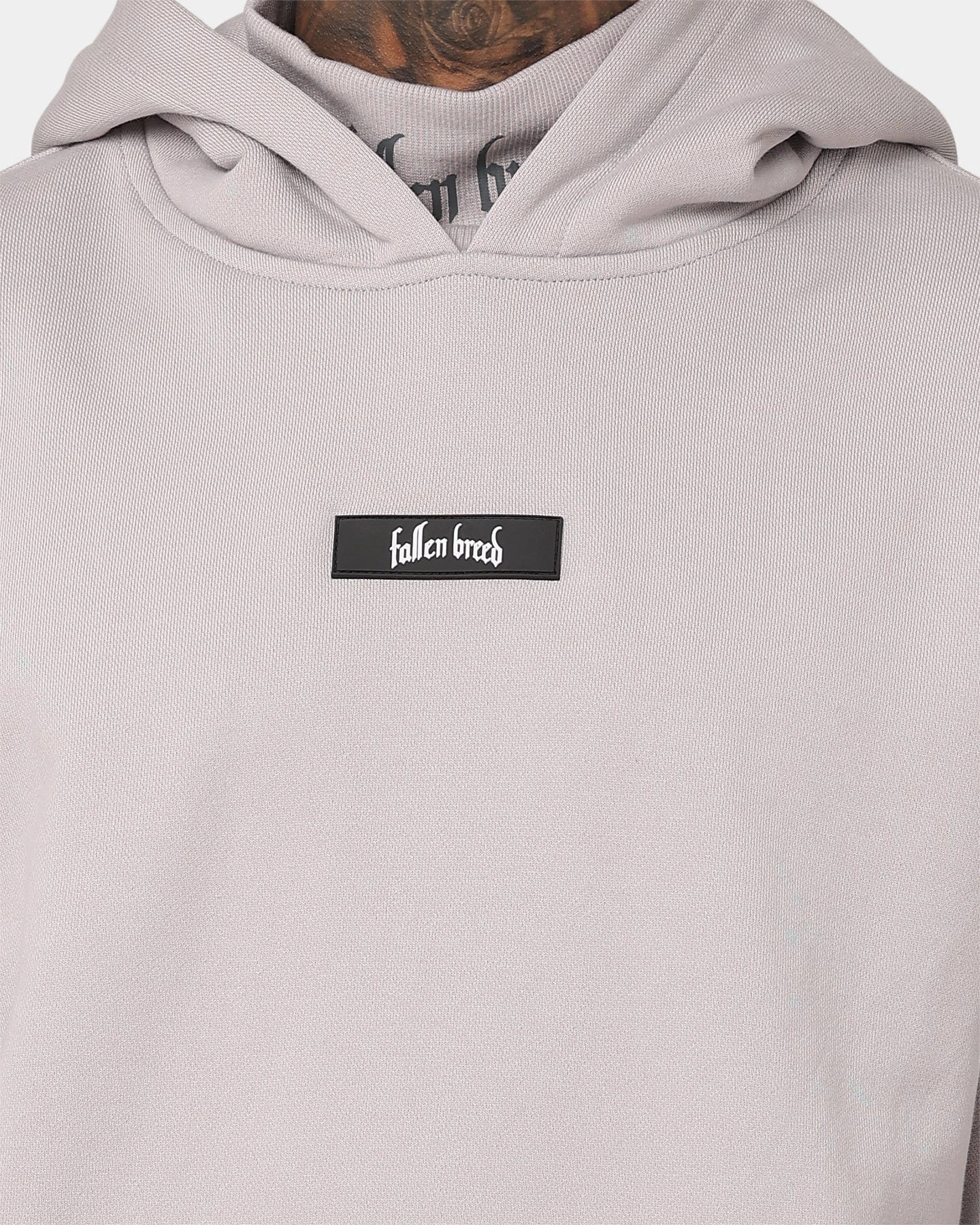 Benefit Abrasion Resistant Surface Fallen Breed Signature Logo Hoodie Light Grey