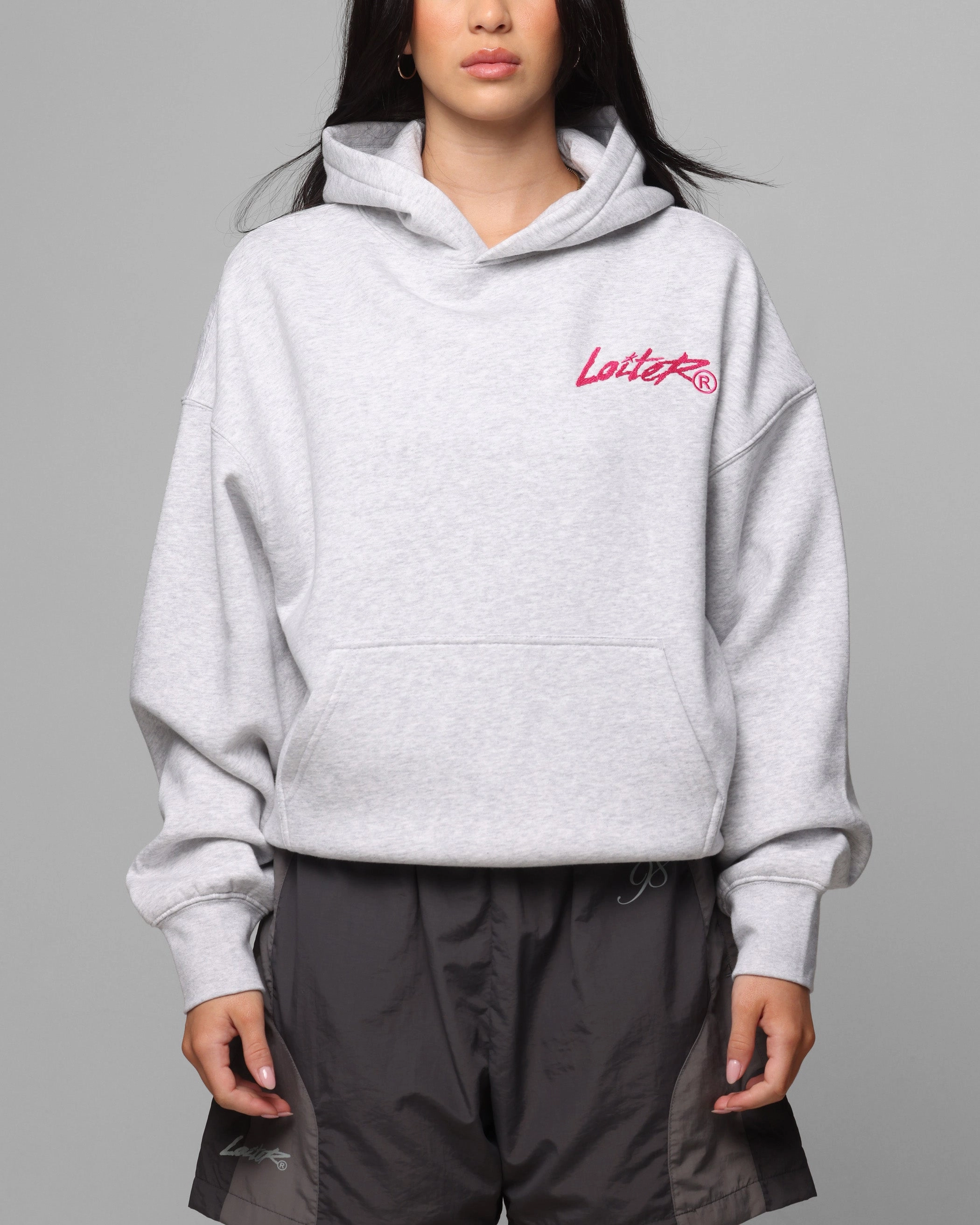 Loiter Chenille Premium Hoodie Grey Marle Teflon Coated Fabric special - occasion wear