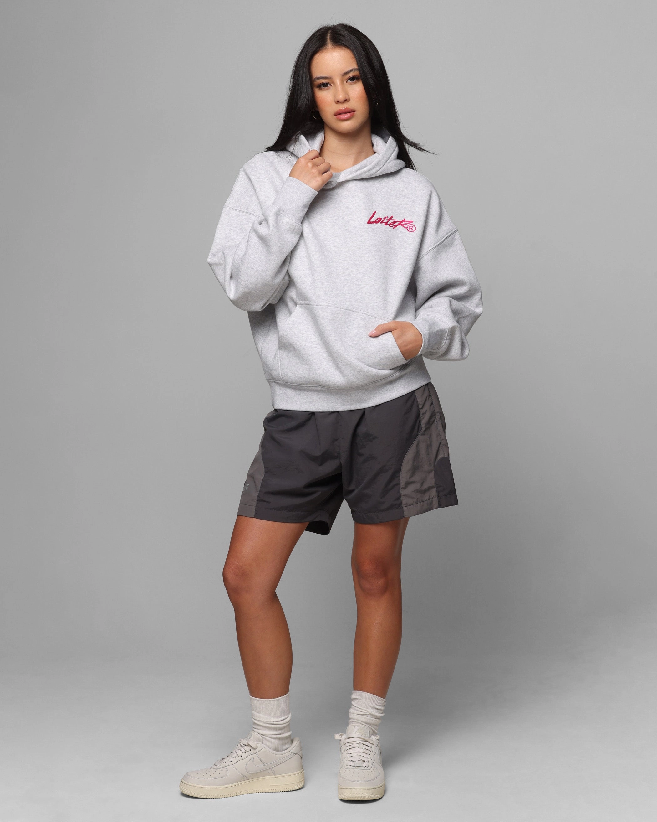 Loiter Chenille Premium Hoodie Grey Marle Casual Use
