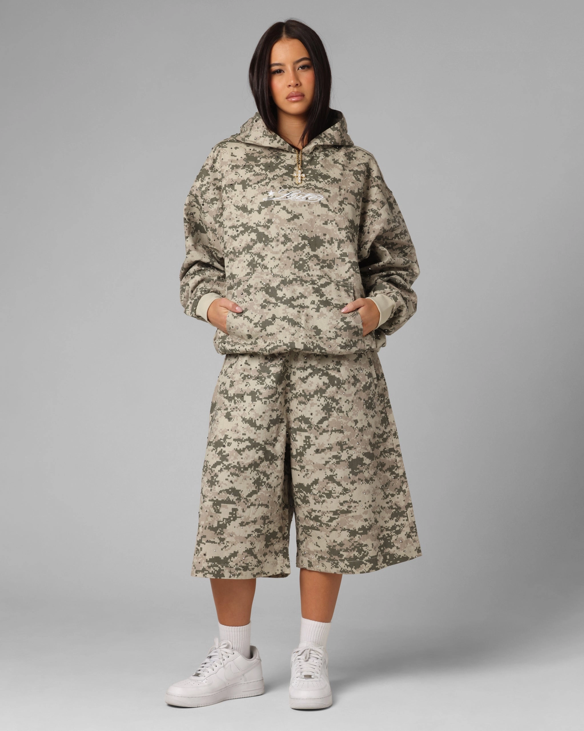 beachgoer Quick Dry Tech Loiter Hail Storm Premium Hoodie Digi Camo