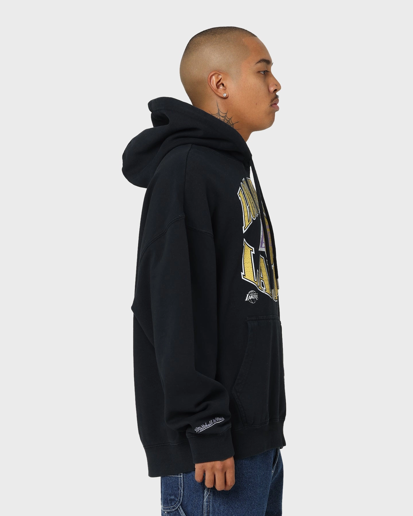 men Mitchell & Ness Los Angeles Lakers Point Guard Hoodie Faded Black