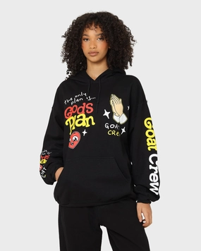 Goat Crew Godsplan Hoodie Black Minimize Multi Seasonal