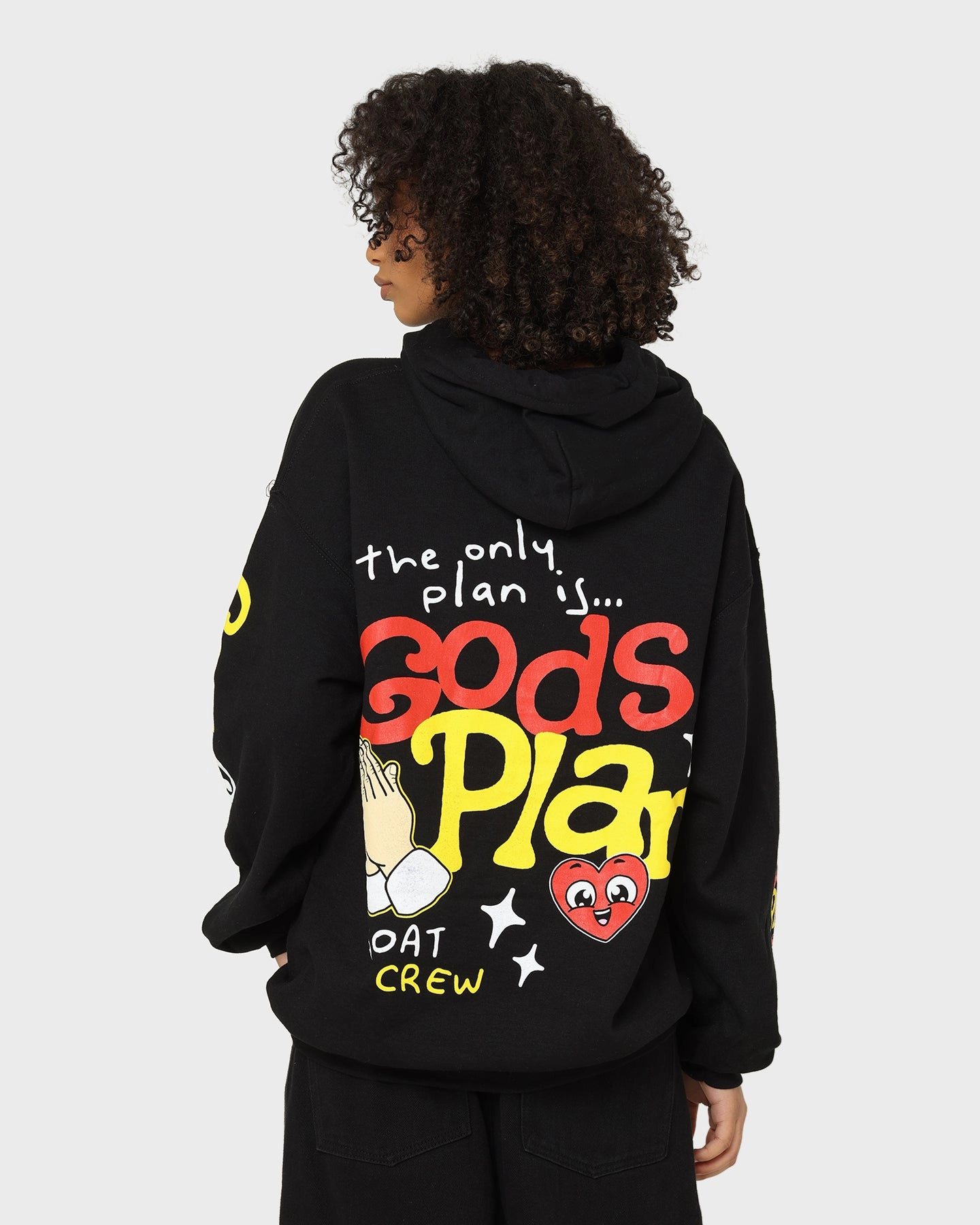 suitable for casual sports Goat Crew Godsplan Hoodie Black