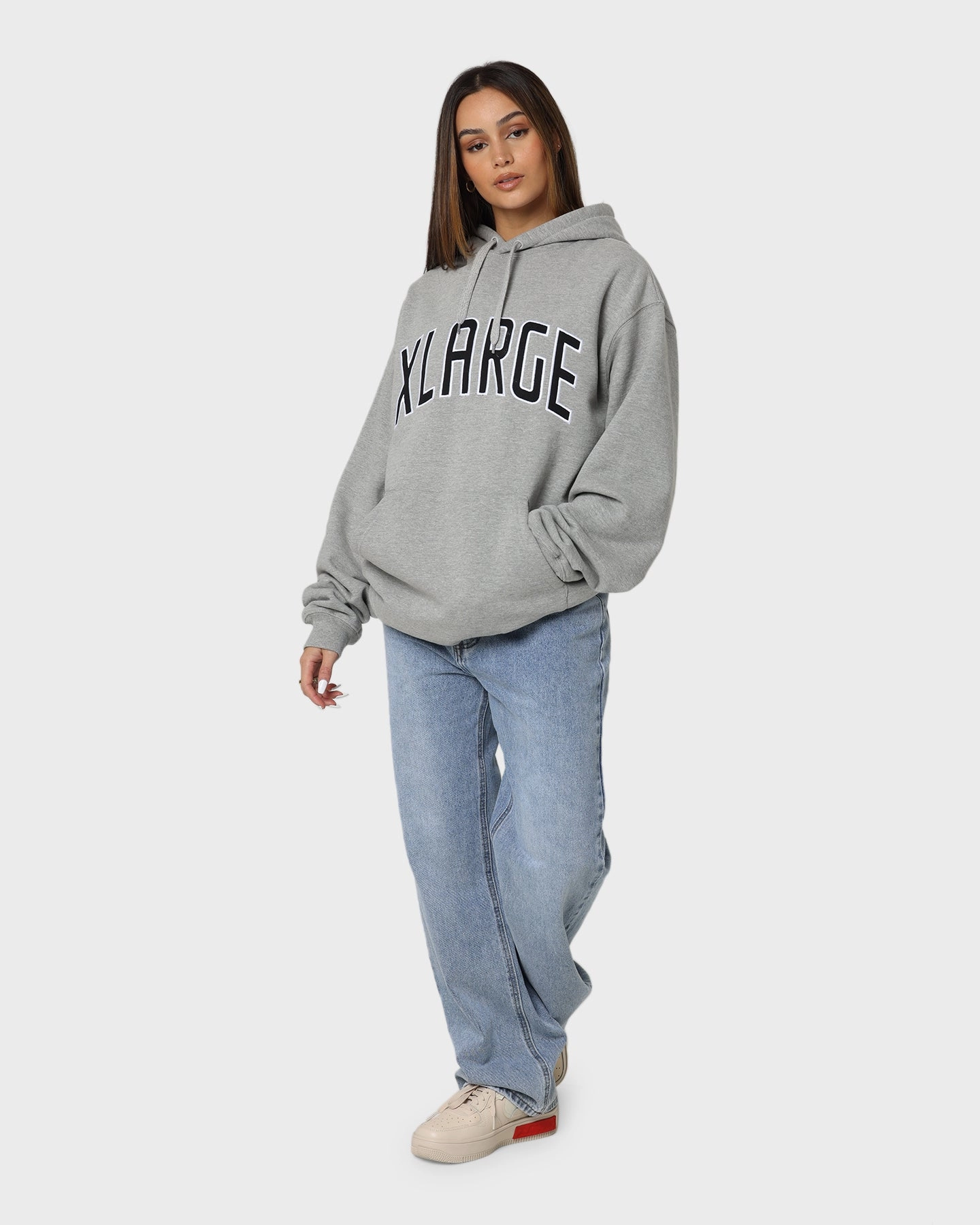 XLARGE Conference Hoodie Grey Marle Withstand Influence