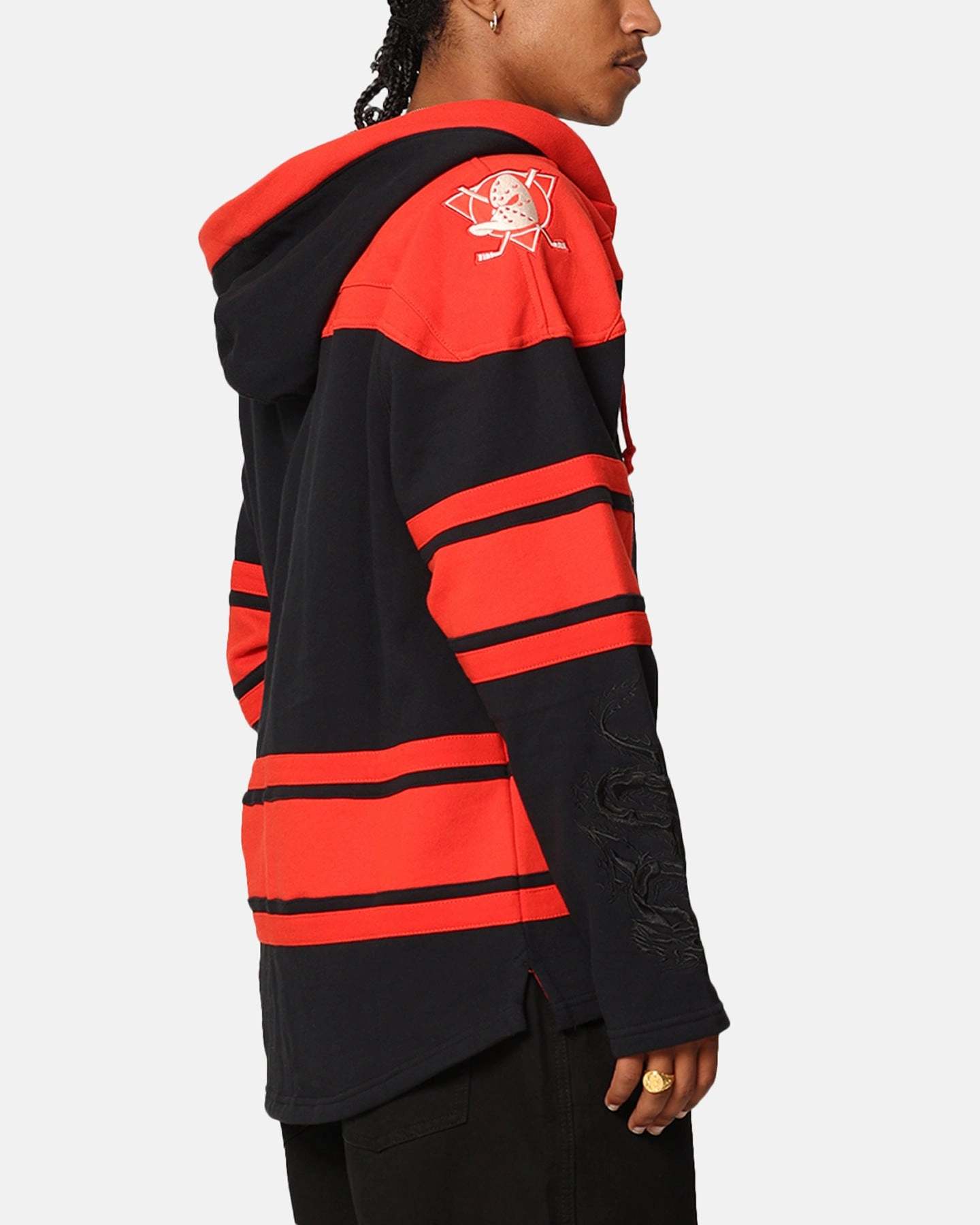 Visualize 47 Brand Anaheim Ducks 'Year Of The Dragon' Lacer Hoodie Jet Black