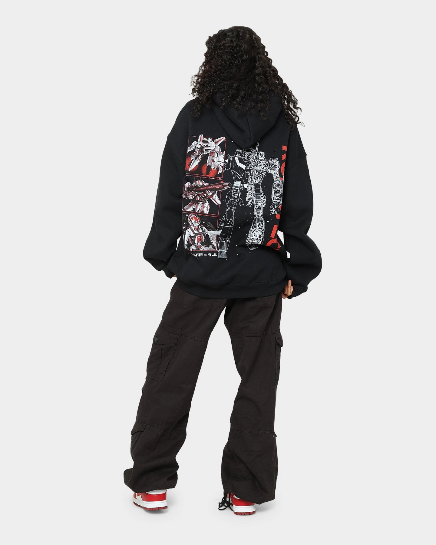 Anti-pilling American Thrift X Robotech VF1J Hoodie Black