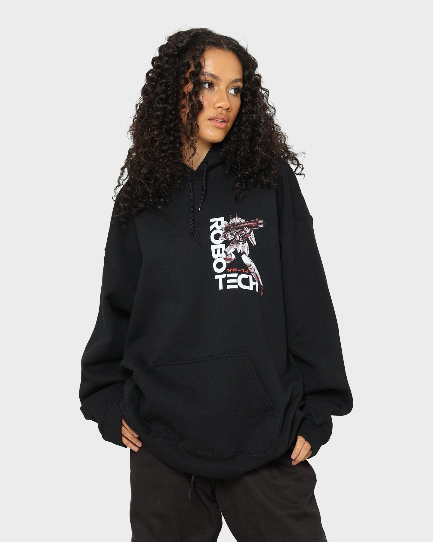 American Thrift X Robotech VF1J Hoodie Black Formula