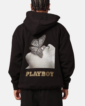Sleek Fit Playboy Diamant?? Hoodie Black