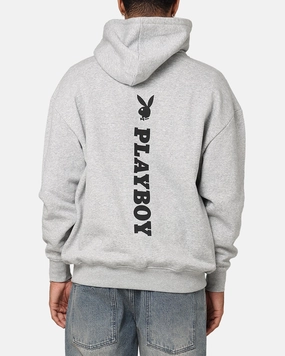Playboy Logo Lockup Hoodie Grey Marle suitable for self use